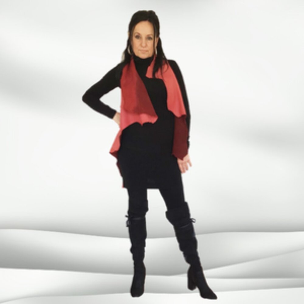 RED LEATHER VEST